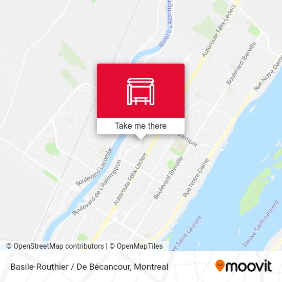 Basile-Routhier / De Bécancour map