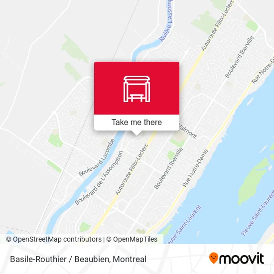 Basile-Routhier / Beaubien map