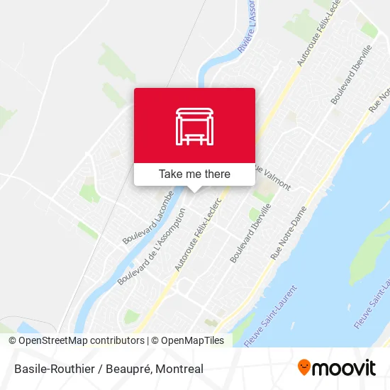 Basile-Routhier / Beaupré map