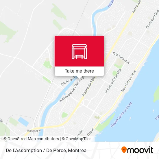 De L'Assomption / De Percé map