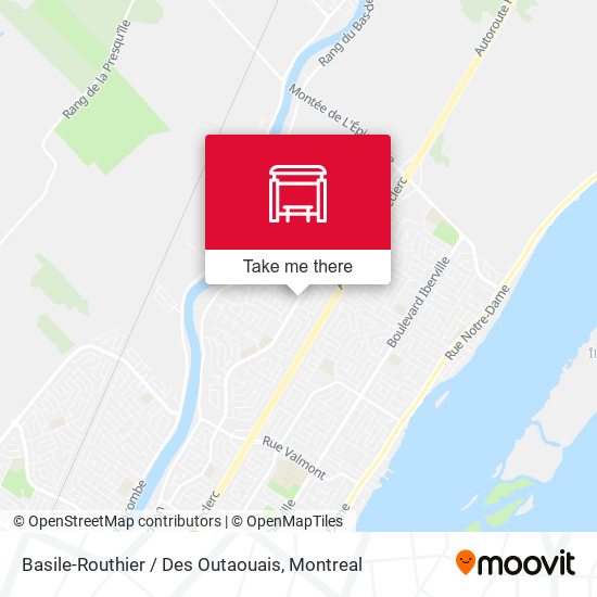 Basile-Routhier / Des Outaouais map
