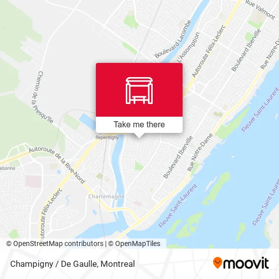 Champigny / De Gaulle map