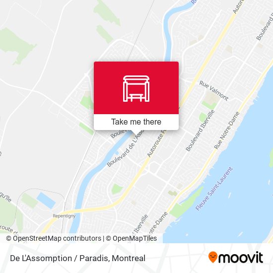De L'Assomption / Paradis map