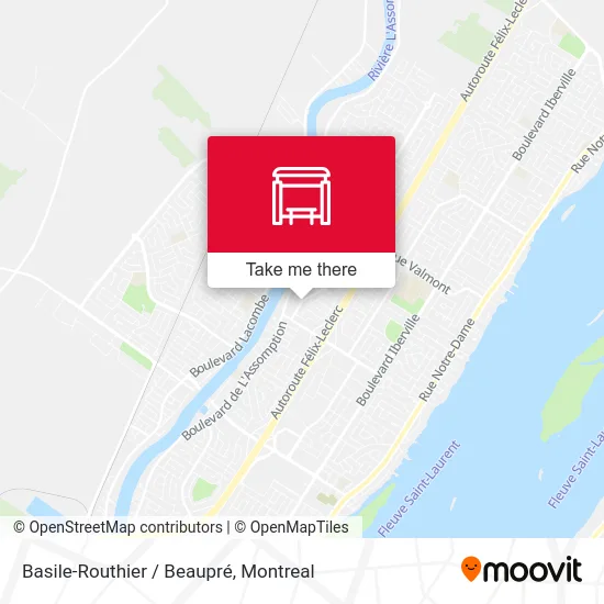 Basile-Routhier / Beaupré map