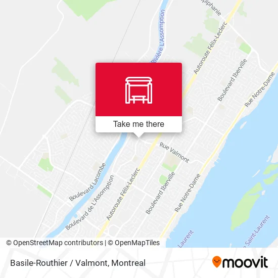 Basile-Routhier / Valmont map