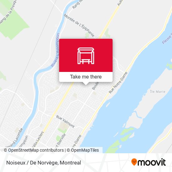 Noiseux / De Norvège map