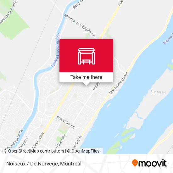 Noiseux / De Norvège map
