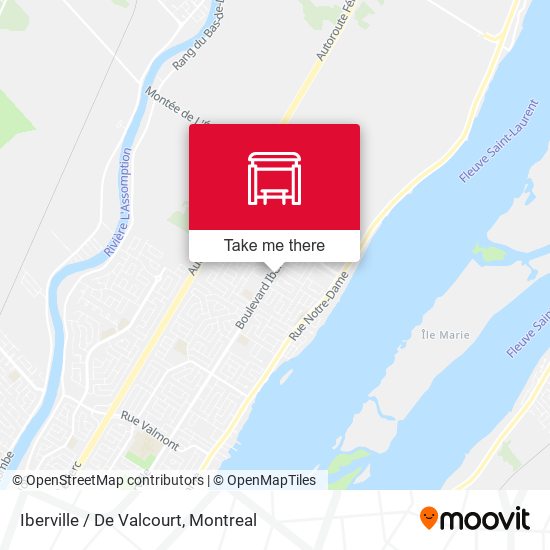Iberville / De Valcourt map