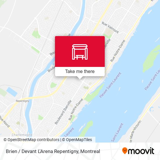 Brien / Devant L'Arena Repentigny map