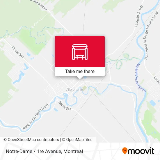 Notre-Dame / 1re Avenue map