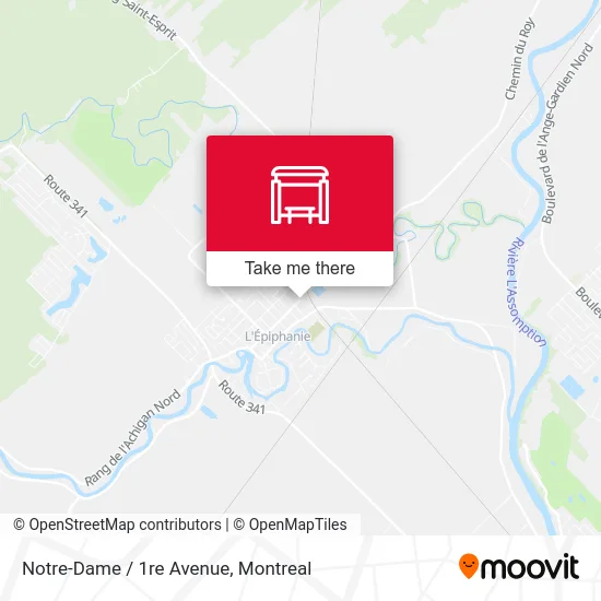 Notre-Dame / 1re Avenue map