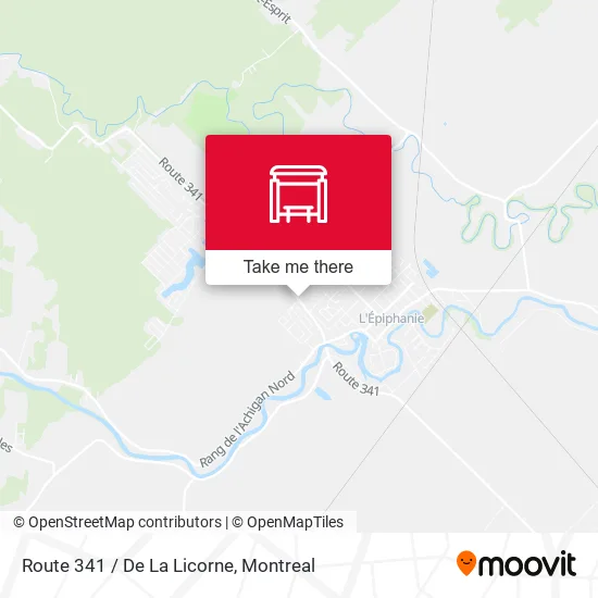 Route 341 / De La Licorne map