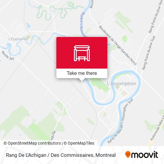 Rang De L'Achigan / Des Commissaires map