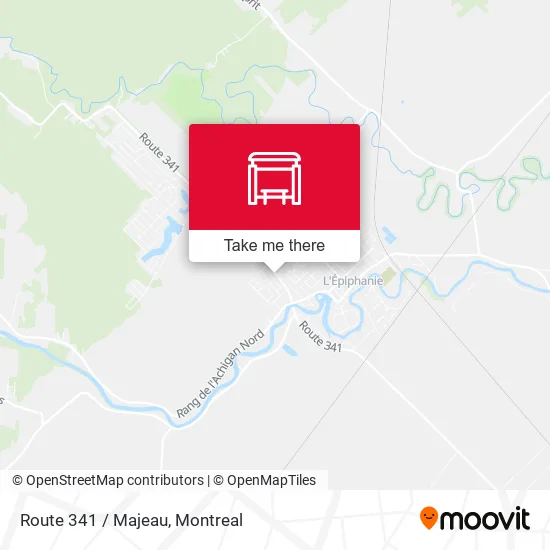 Route 341 / Majeau map