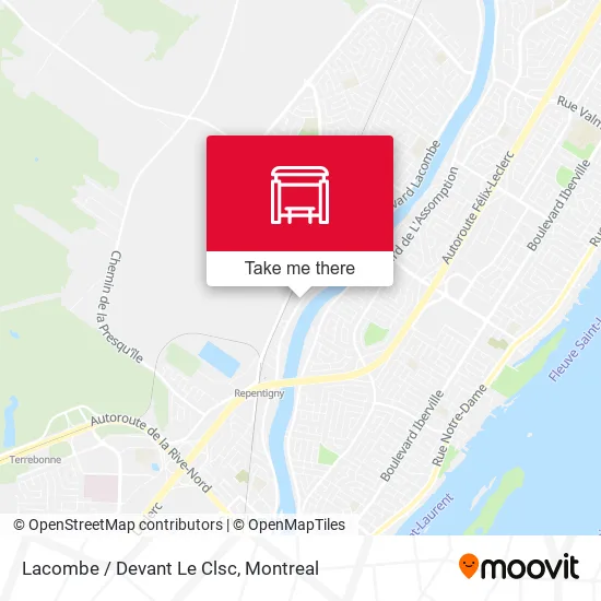 Lacombe / Devant Le Clsc map