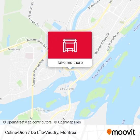 Céline-Dion / De L'Île-Vaudry map