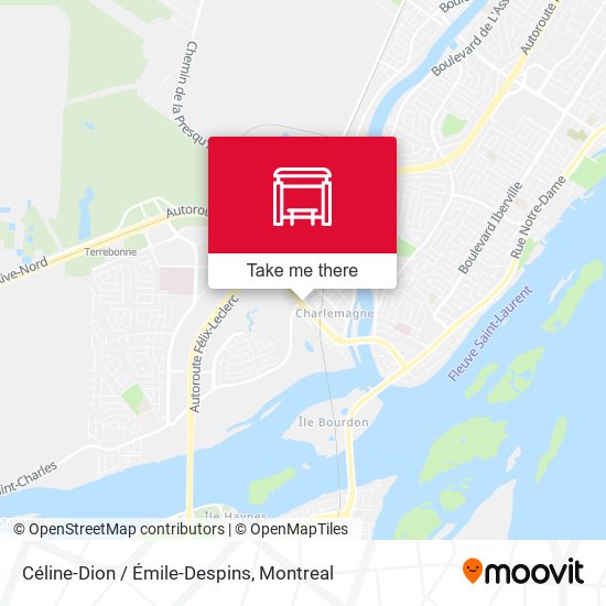 Céline-Dion / Émile-Despins map
