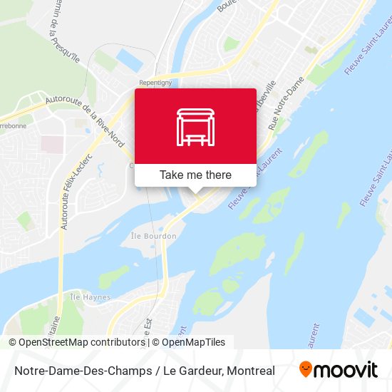 Notre-Dame-Des-Champs / Le Gardeur map