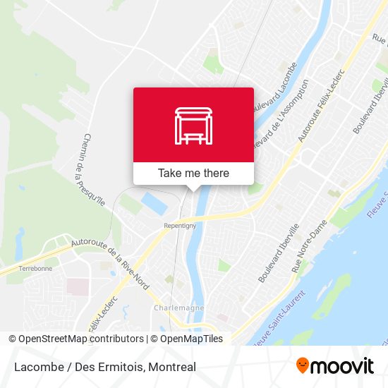 Lacombe / Des Ermitois map