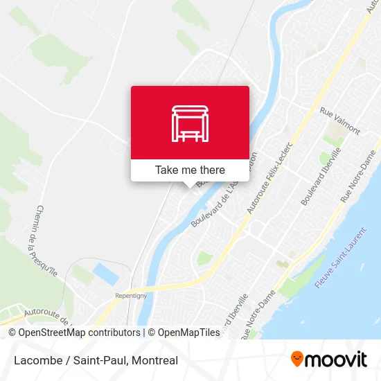Lacombe / Saint-Paul map