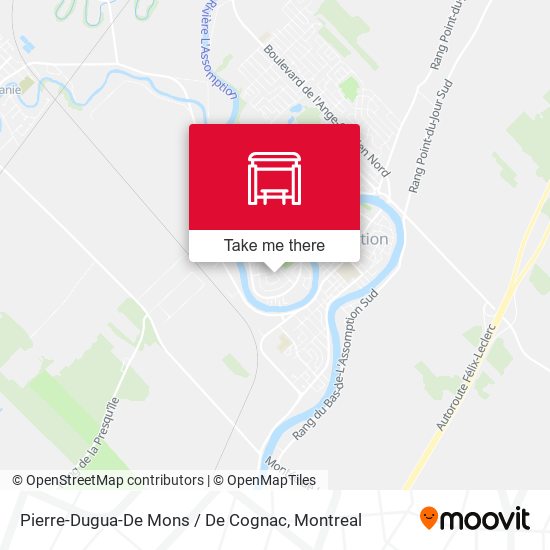 Pierre-Dugua-De Mons / De Cognac map