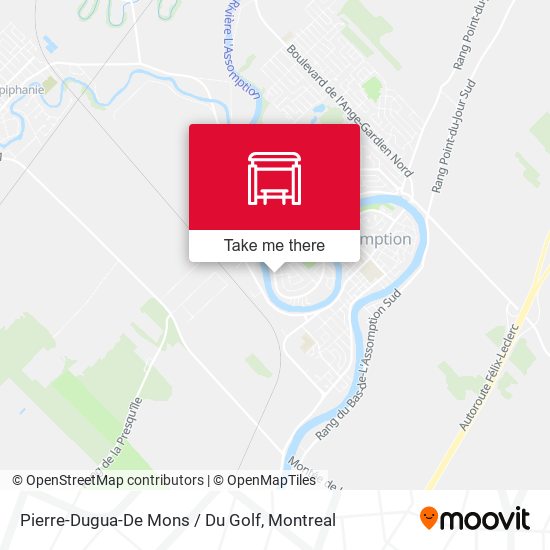 Pierre-Dugua-De Mons / Du Golf map