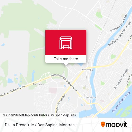 De La Presqu'Île / Des Sapins map