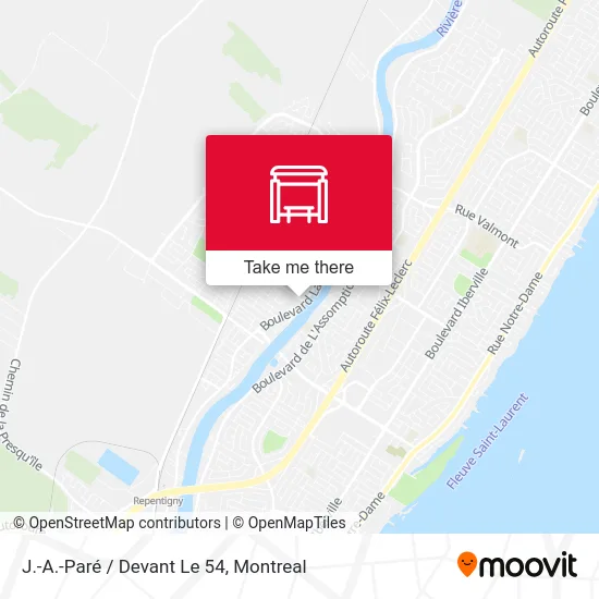 J.-A.-Paré / Devant Le 54 map
