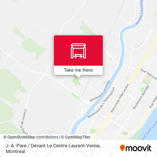 J.-A.-Paré / Devant Le Centre Laurent-Venne map