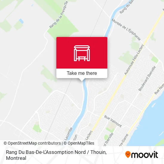 Rang Du Bas-De-L'Assomption Nord / Thouin map