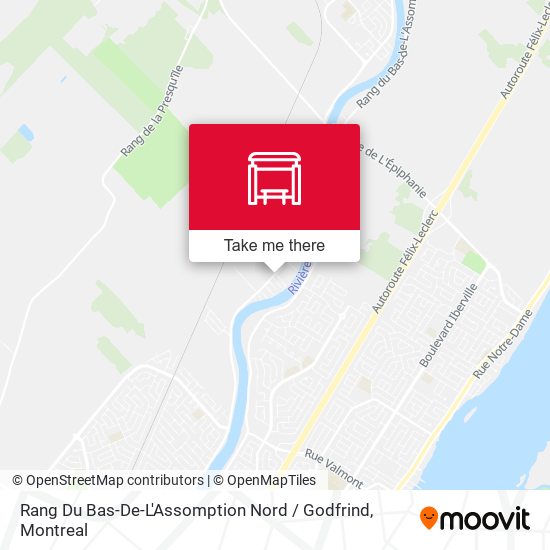 Rang Du Bas-De-L'Assomption Nord / Godfrind map
