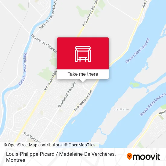 Louis-Philippe-Picard / Madeleine-De Verchères map