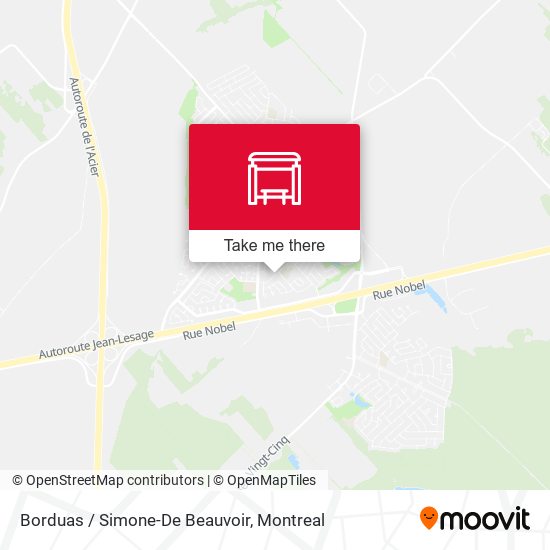Borduas / Simone-De Beauvoir map