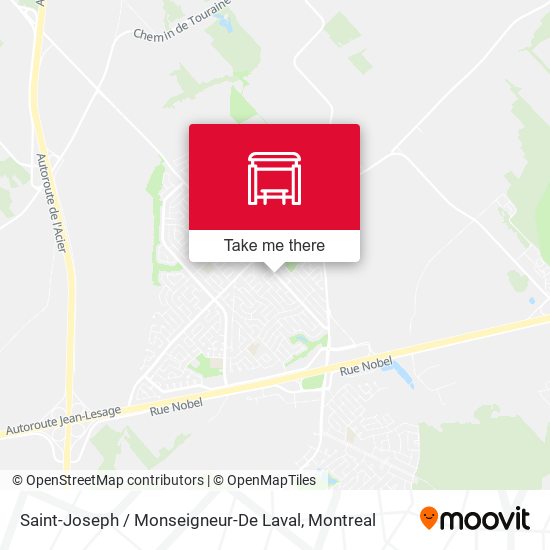 Saint-Joseph / Monseigneur-De Laval map