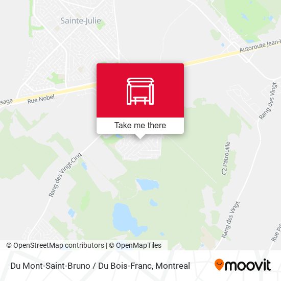 Du Mont-Saint-Bruno / Du Bois-Franc map