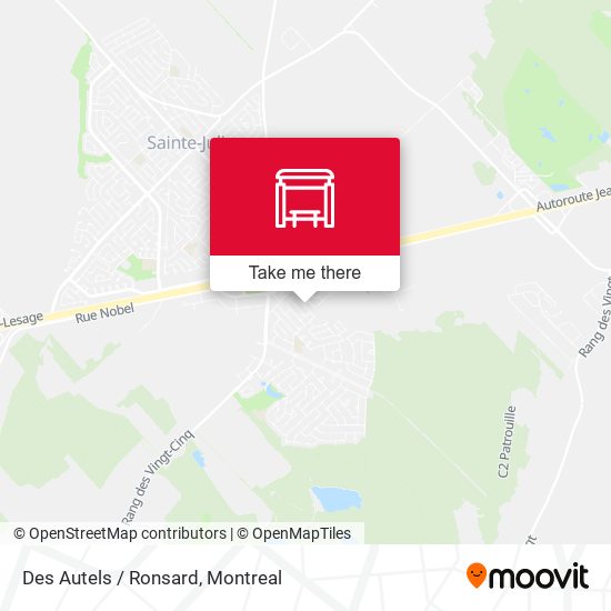 Des Autels / Ronsard map