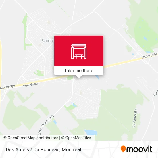 Des Autels / Du Ponceau map