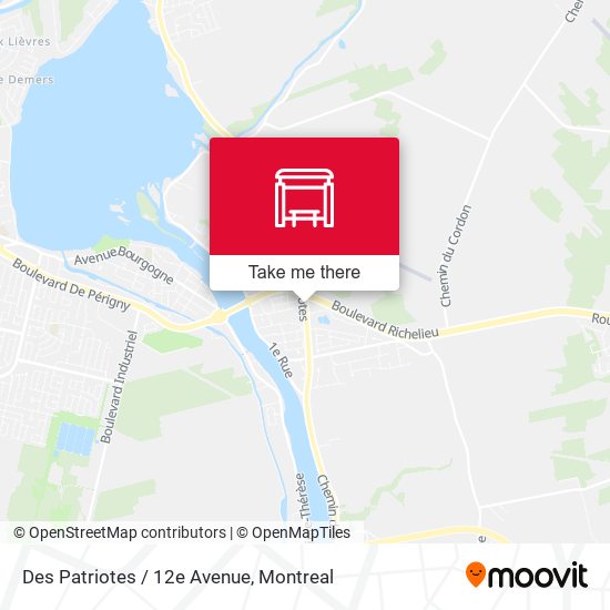 Des Patriotes / 12e Avenue map