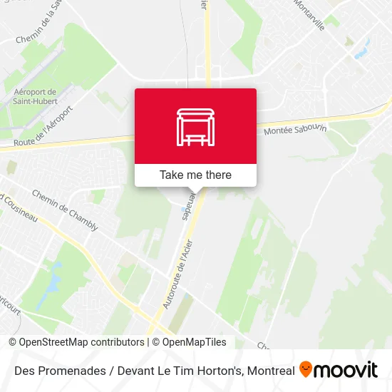 Des Promenades / Devant Le Tim Horton's map