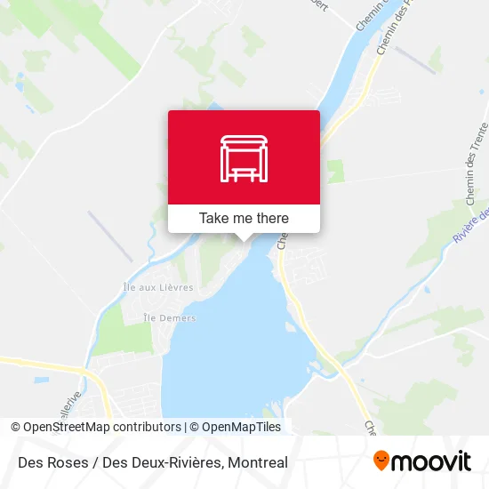 Des Roses / Des Deux-Rivières map