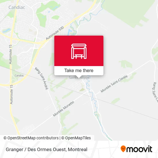 Granger / Des Ormes Ouest map