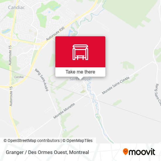 Granger / Des Ormes Ouest map