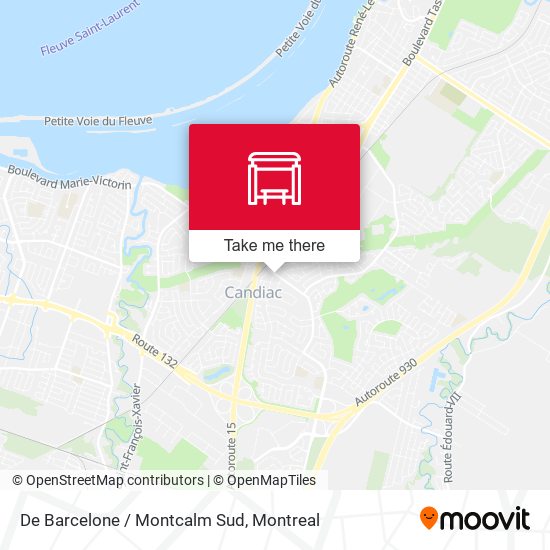 De Barcelone / Montcalm Sud map