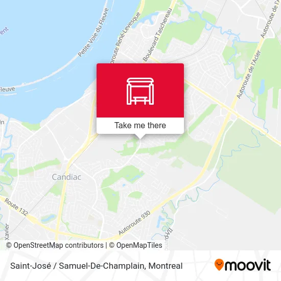 Saint-José / Samuel-De-Champlain map