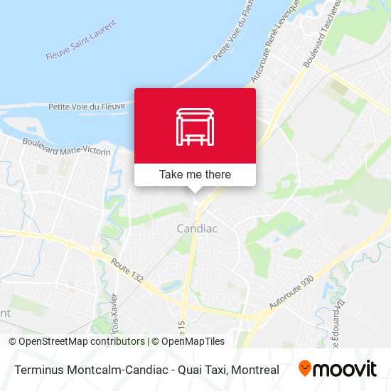 Terminus Montcalm-Candiac - Quai Taxi map