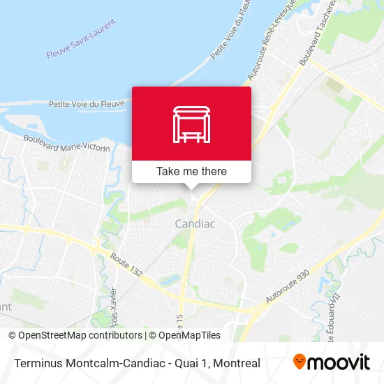 Terminus Montcalm-Candiac - Quai 1 map