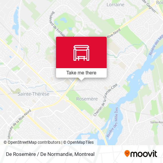 De Rosemère / De Normandie map