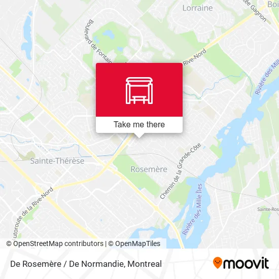 De Rosemère / De Normandie map