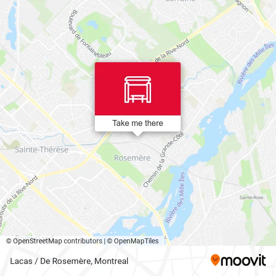 Lacas / De Rosemère map