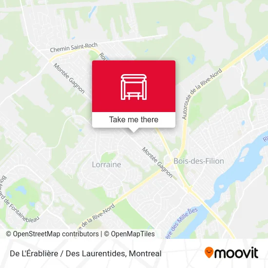 De L'Érablière / Des Laurentides map